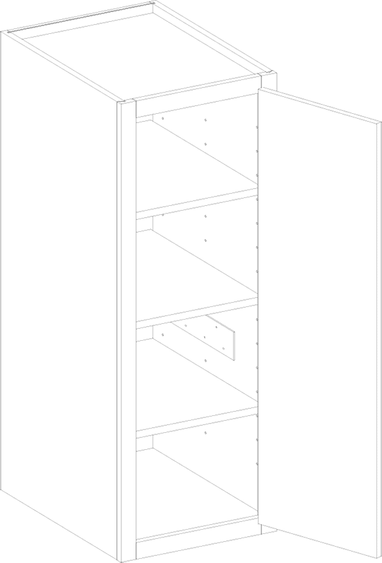 tall wall mount cabinet construction