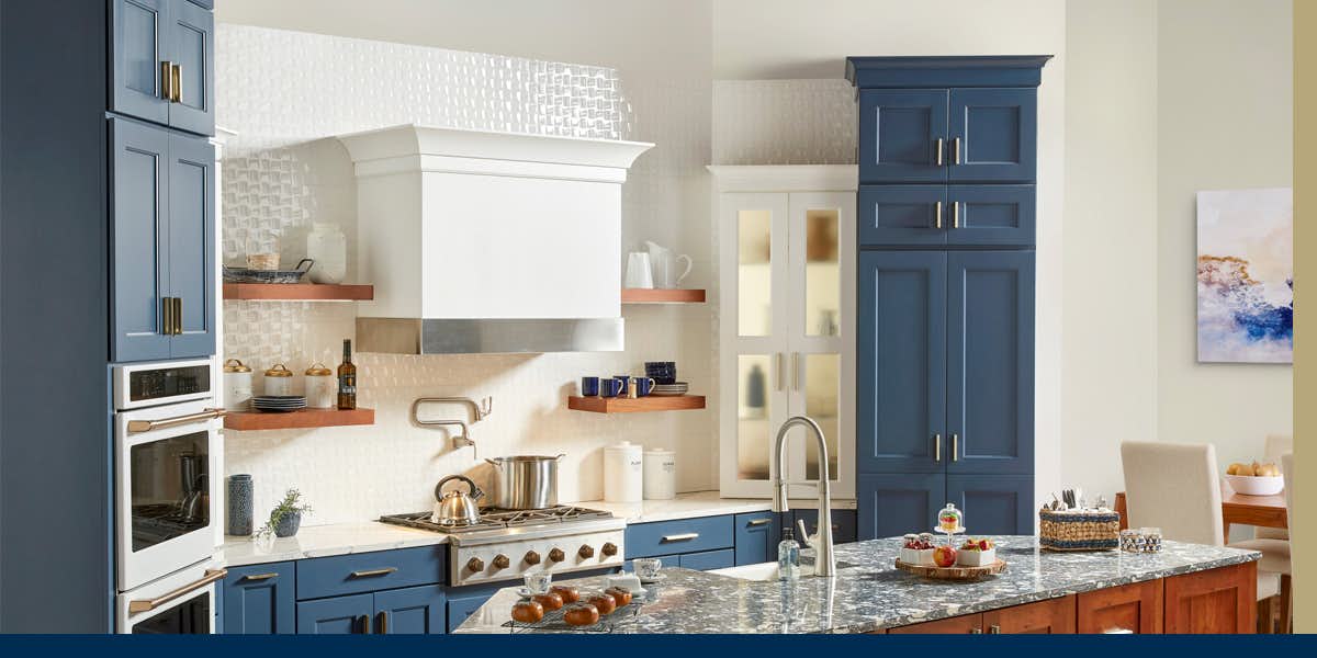 blue wellborn kitchen cabinets