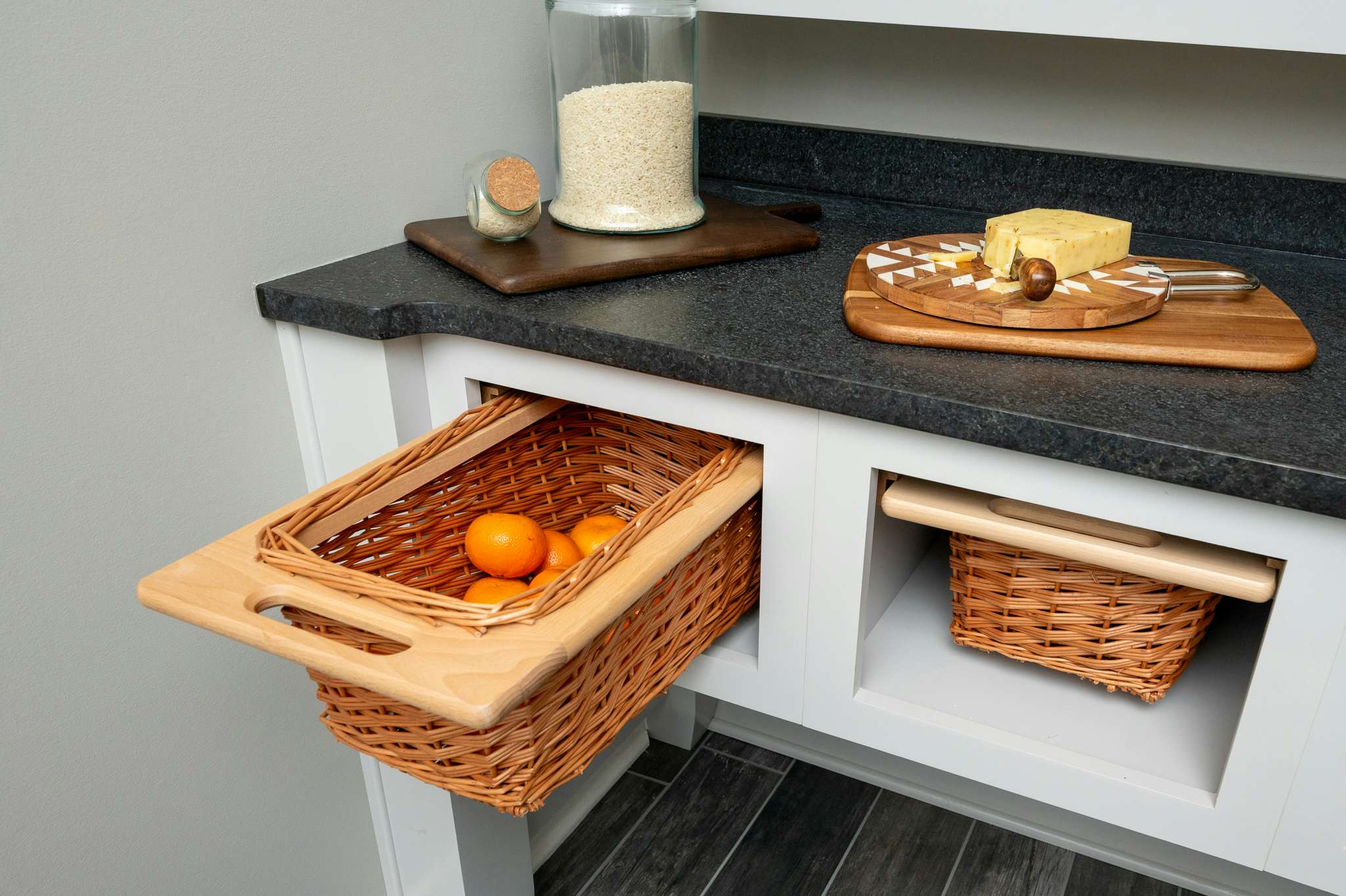 fruit basket slider for cabinets